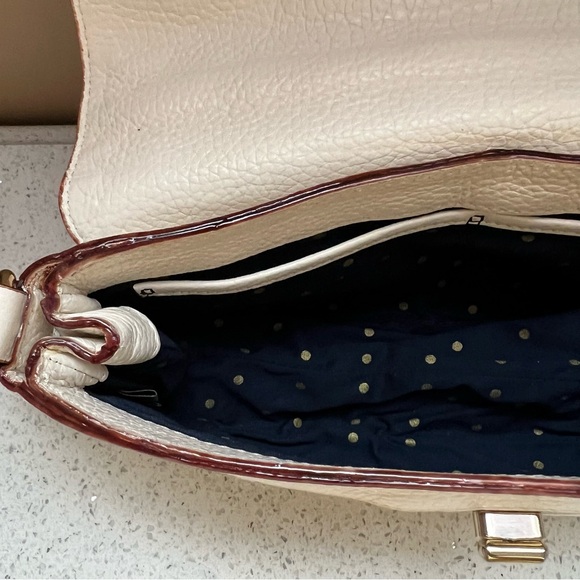 Kate Spade New York Leather Off White Cream Perforated Shoulder Bag Purse - Picture 10 of 16